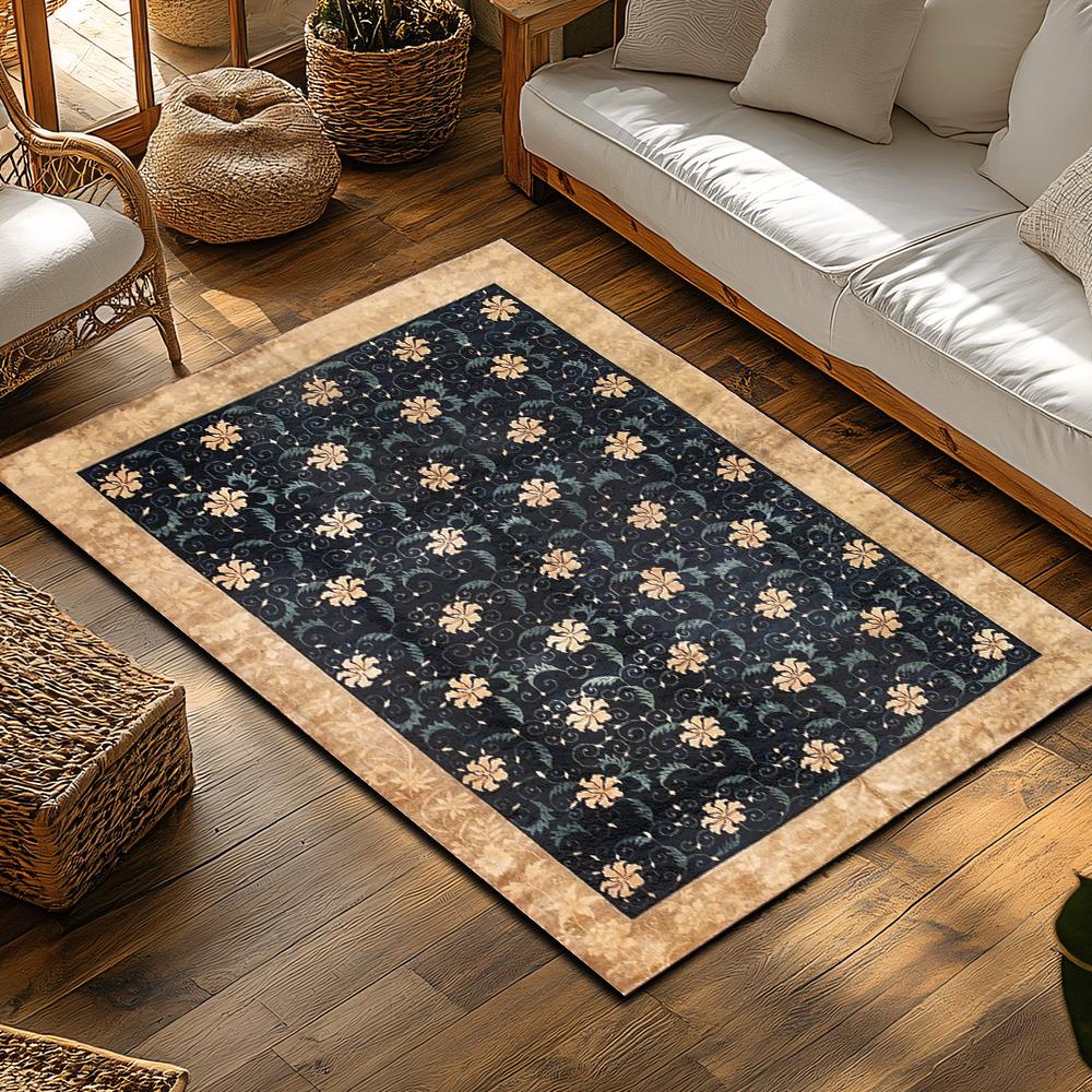 Vintage Persian Area Rug Non-Slip Floor Mat Living Room Bedroom Home Decor Bohemian Carpet Traditional Oriental Style Home Accen