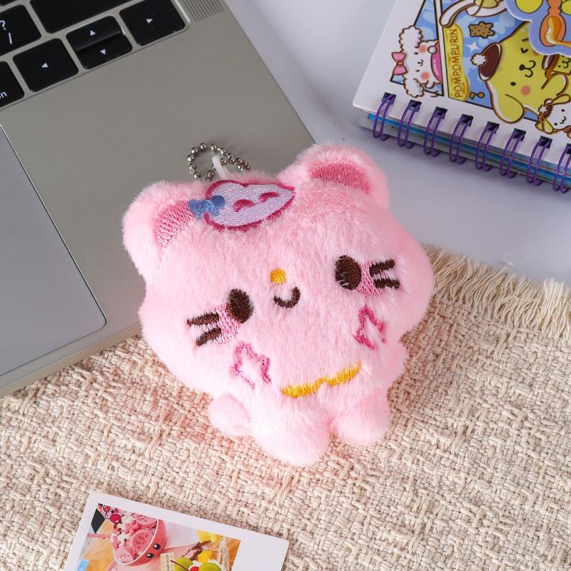 Cute Plush Cat Doll Pendant Girl Backpack Doll Pendant Couple Bag Keychain Decorative Gift