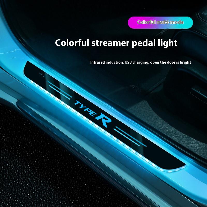 Car LED Wireless Threshold Light For Honda Type R Accoed Civic Passport BR-V CR-V City Pilot HR-V WR-V Odyssey Fit Amaze Si