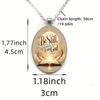 A Christian women's Bible verse religious pendant necklace, time gem glass pendant stainless steel necklace for men and women