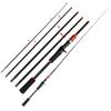 FTK NEW 1.8M 2.1M  Red Telescopic Fishing Rod Carbon Fiber Lengthen Wooden Handle Spinning Casting Rod Portable Trout Rod
