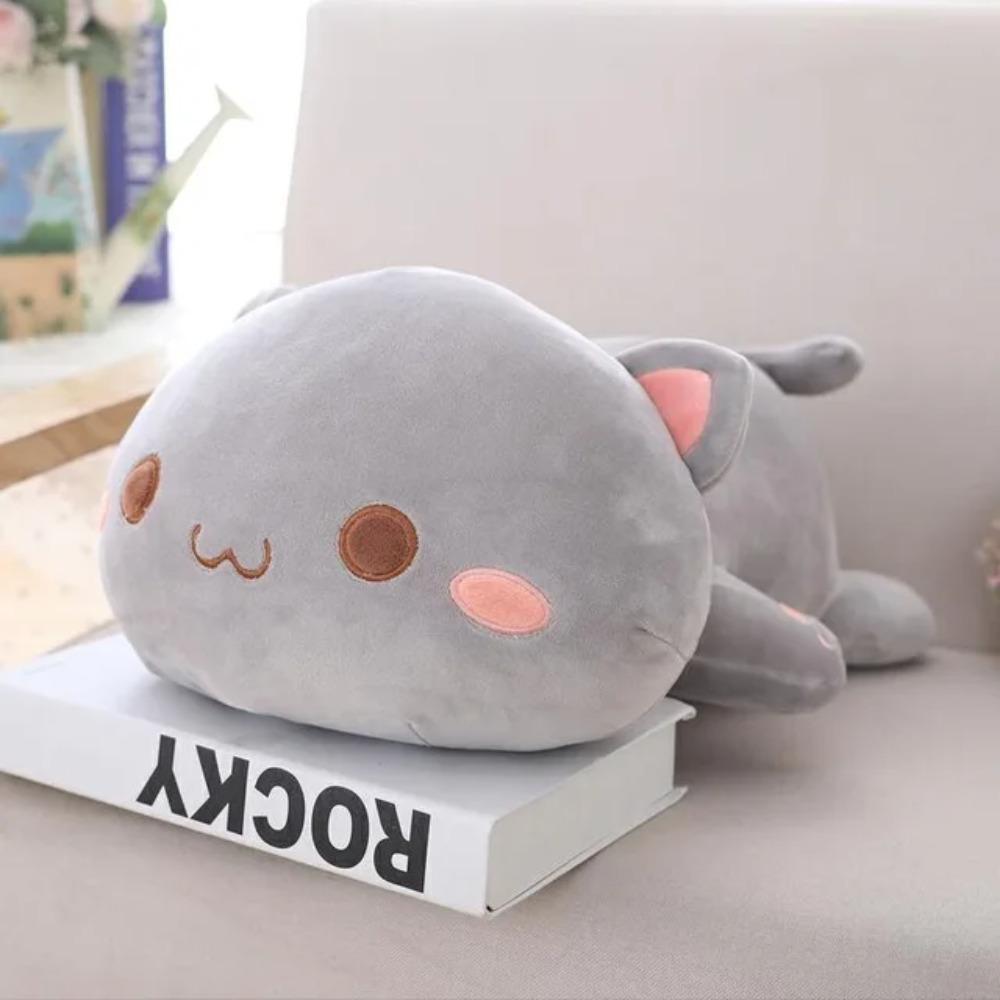 1pc 35cm Kawaii Lying Cat Plush Toys Stuffed Cute Cat Doll Lovely Animal Pillow Soft Cartoon Cushion Kid Christmas Gift
