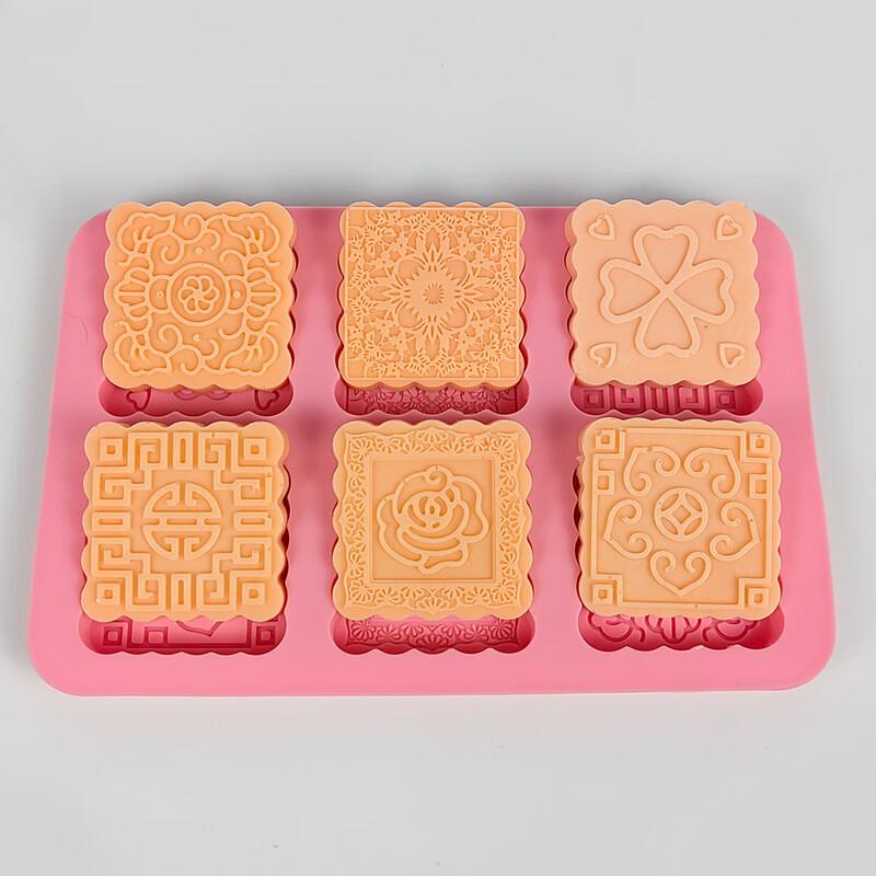 Six-Hole Square Lace Silicone Mold