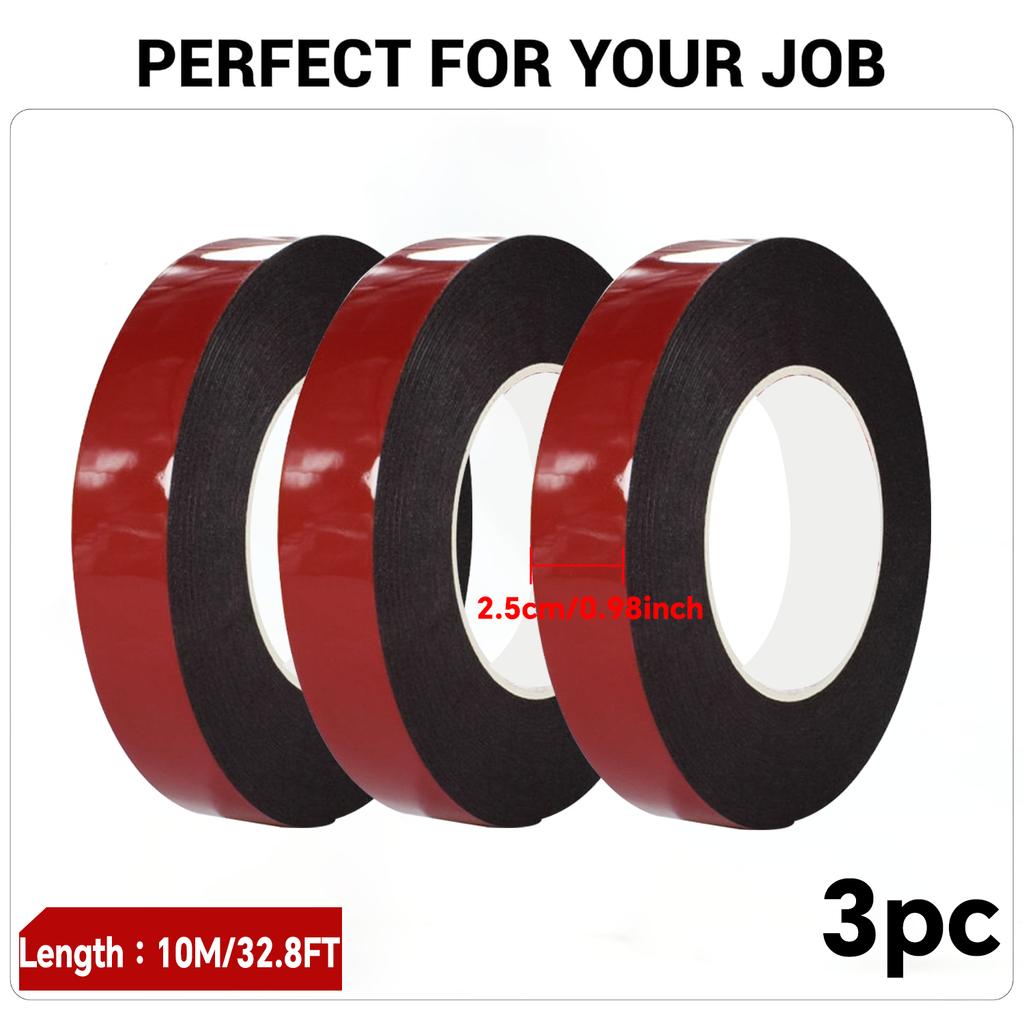 Double-sided Tape  Strong Thickened Car Fixed Bracket Rain Eyebrow High Temperature Foam Non-marking Sticker Tape