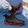 Rain Shoes for Men Waterproof, Anti-slip and Wear-resistant Short Rain Boots Fishing Rubber Shoes Kitchen Water Shoes