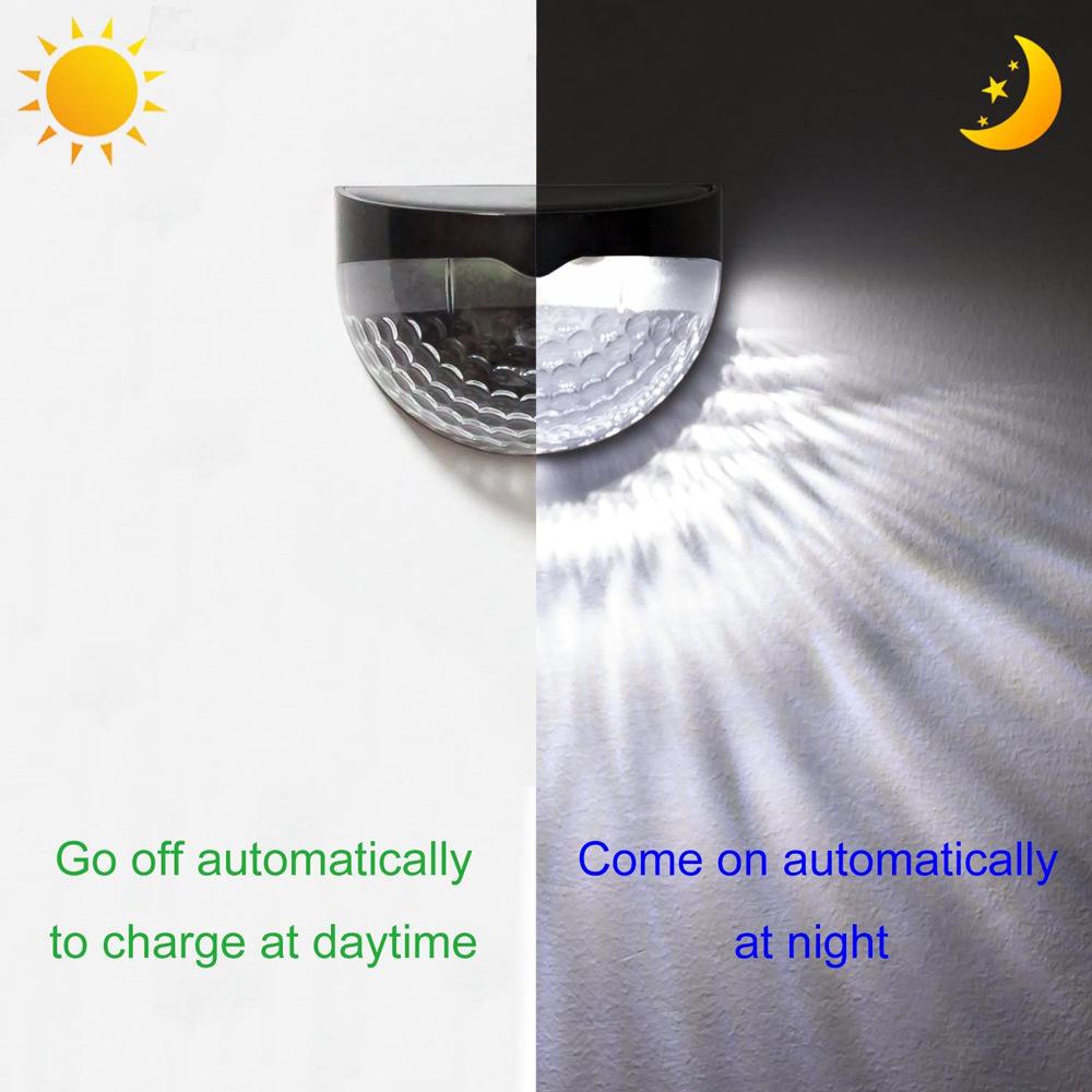 2Pack LED Solar Light Outdoor Wall Lamps Energy Garden Lamps Waterproof Solar Fence Lamp Decoration Festoon