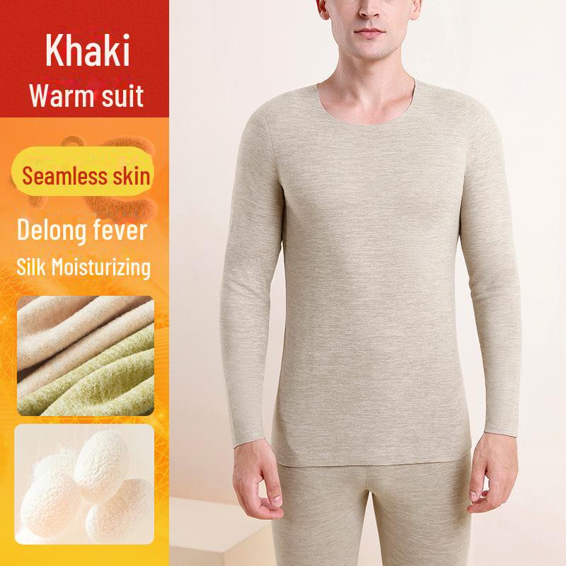 Dámská kašmírová hedvábná termoprádlová souprava: Německý samet, Silný, Útulný, Nezbytnosti pro podzim a zimu.