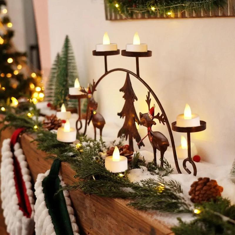 24 Mini Flameless LED Candles, Suitable for Christmas and Halloween Home Decoration, Bedroom, Wedding Parties, and Holiday Table Decoration