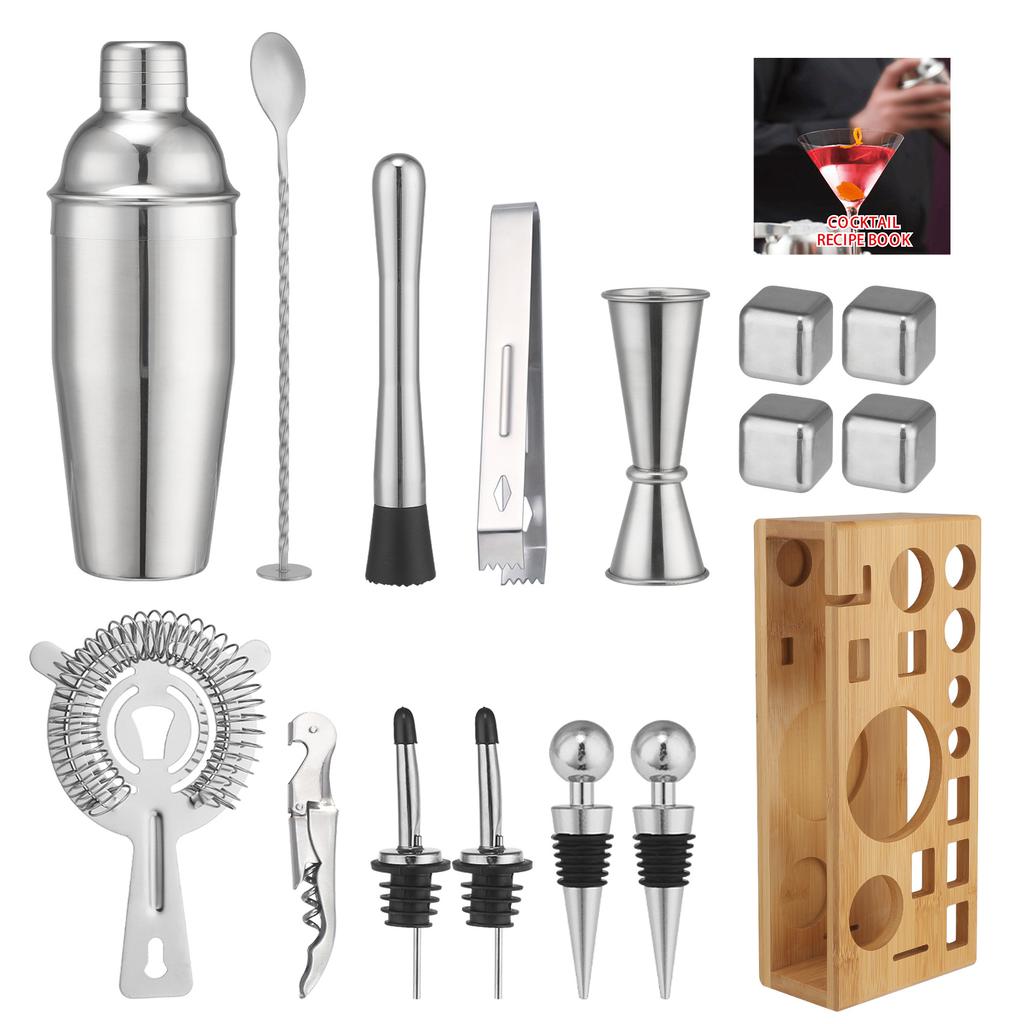 Barkeeper-Set, Einsteiger-Schneebecher, Komplettset für den Haushalt, Handgekurbelter Edelstahl-Kannenbereiter, Professionelle Cocktail-Barkeeper-Ausrüstung