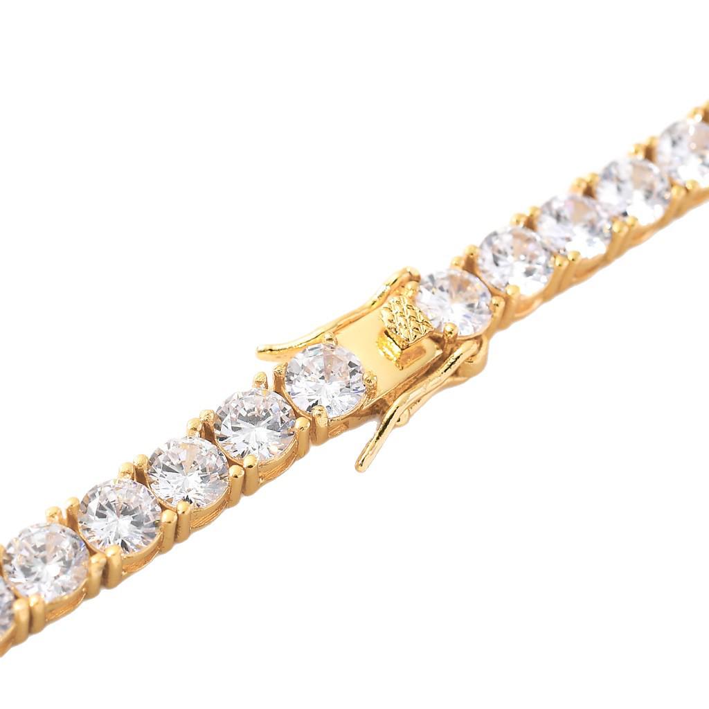 Collier Tennis Homme Haut de Gamme 4mm 5mm Zircon - Luxueux Accessoire Bijou Accentué de Diamants