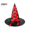 Festive Party Souvenir Hat Halloween Witch Hat, Reusable Oxford Cloth Pointed Wizard Costume Accessories for Costume, Carnival, Masquerade,