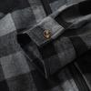 Men Fall Spring Hoodie Contrast Color Plaid Print Drawstring Hooded Long Sleeve Zipper