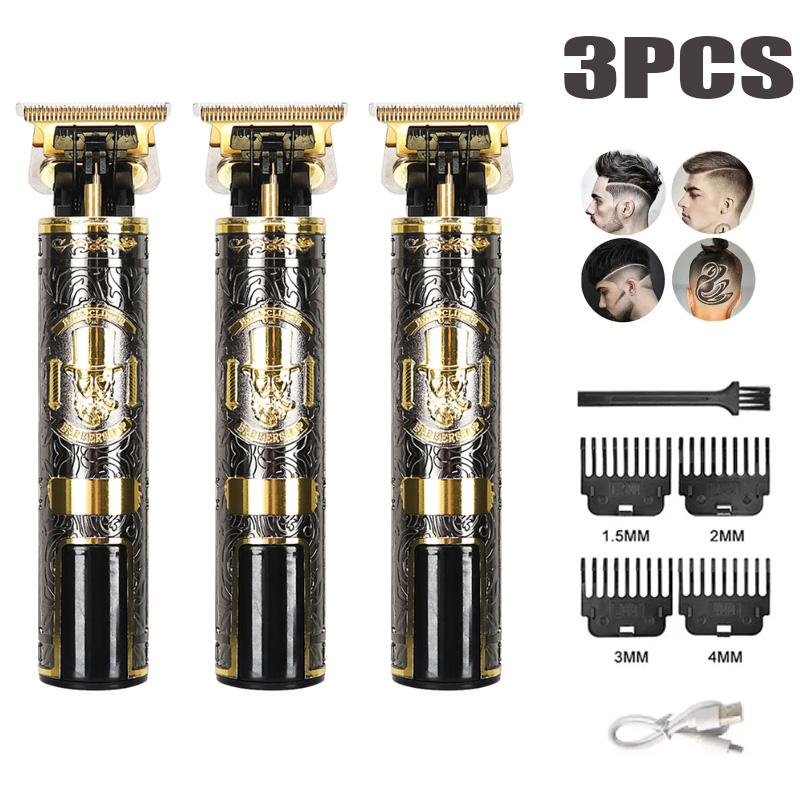 1-5Pack Vintage T9 Electric Cordless Hair Cutting Machine Professional Hair Barber Trimmer For Men Clipper Shaver Beard Lighter
