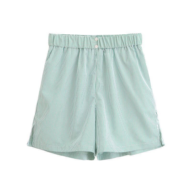 Fashion Wind 2024 New Fall Women's Clothing Elegant Versatile Long Sleeve Shirt Stripes Shorts Suit 3717240