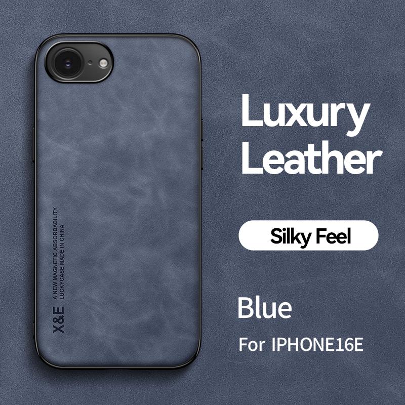 Light Luxury Sheepskin Phone Case For iPhone 16E With Magnetic Suction-Soft TPU Silicone Phone Case