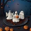 Resin Halloween Middle Finger Ghost Pumpkin Sunglasses Middle Finger Ghost Ornament Cartoon Small