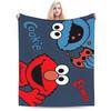 S-Sesame Street Elmo Cookie Wool Blanket Sesame Street Cartoon Comedy Funny Throw Blanket for Home 125*100cm Bedspreads
