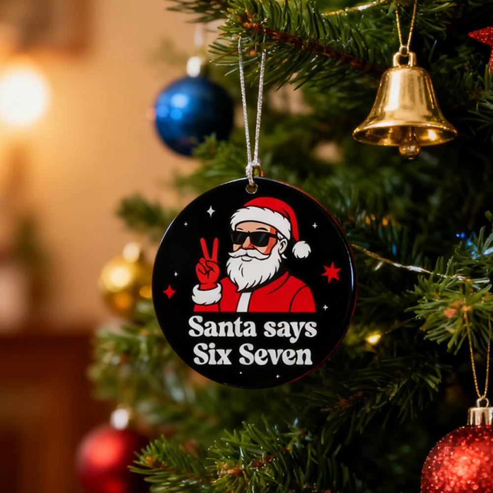 Christmas Pendant Decoration Funny 67 Six Seven Christmas Tree Pendant Ornaments Home Christmas New Year Party Decoration Gifts