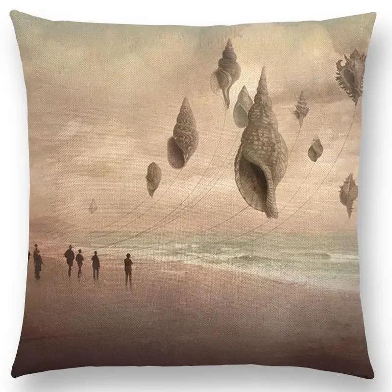 New Elegant Lady Lovely Girl Shakespeare Fantasy Painting Moon Night Swan Dream Trees Cushion Cover Sofa Throw Pillow Case