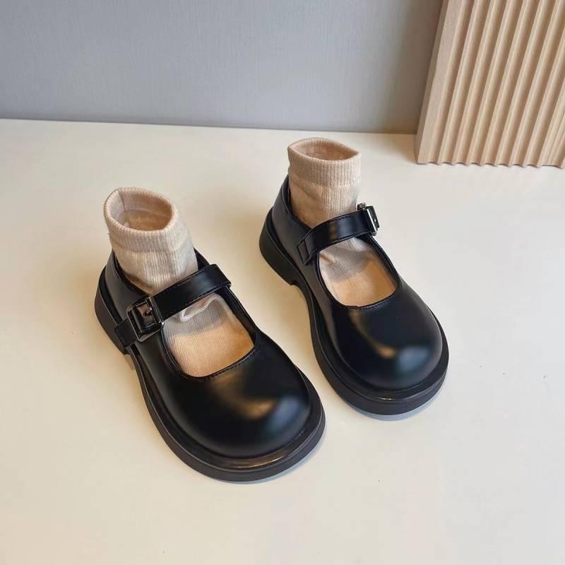 Meisjes Zwarte Prinses Leren Schoenen Lente Herfst Kinderen Casual Schoenen
