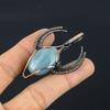 Aquamarine 999 Copper Wire Wrapped Pendant, Handmade Gemstone Pendant Jewelry, Gifts For Wife Brand New Pendant
