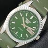 VINTAGE SEIKO 5 AUTOMATIC REFURBISHED JAPAN MENS GREEN DIAL WATCH A440557-4 Sk-a440557