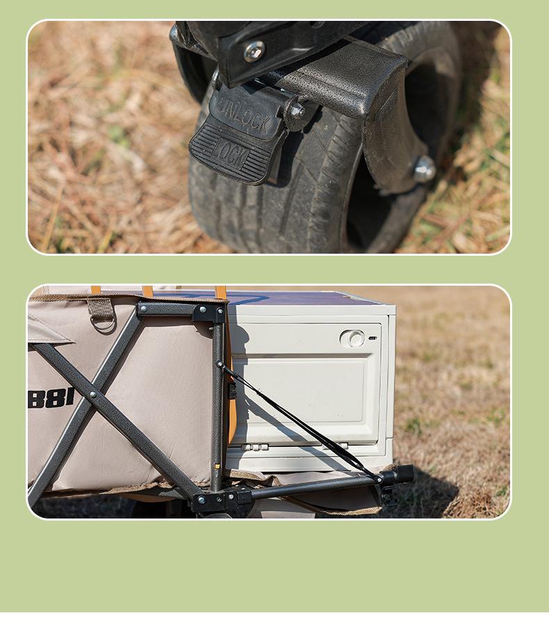 Tragbarer faltbarer zusammenklappbarer Campingwagen mit Hubtisch für Outdoor-Camping und Wohnmobilreisen