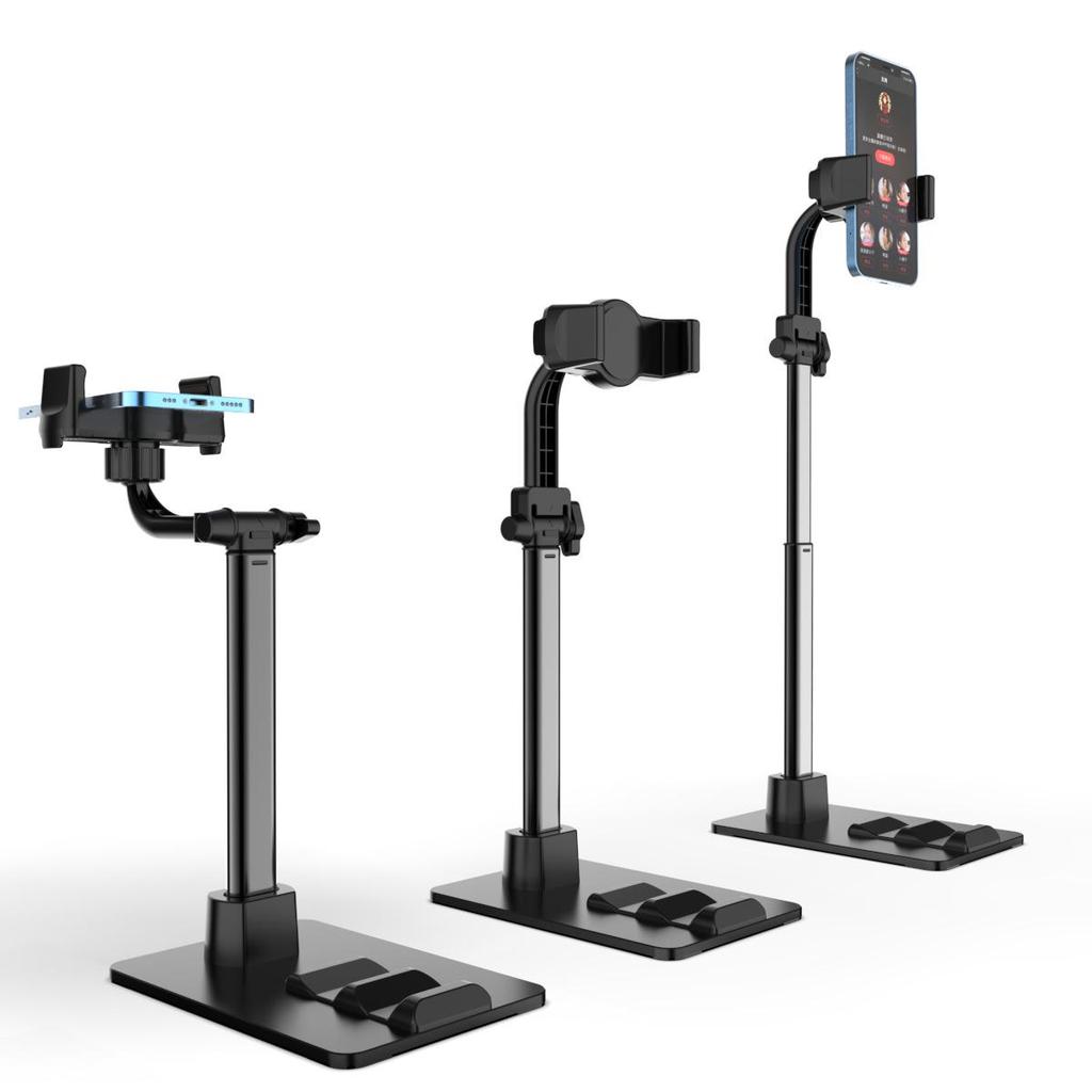 Multifunctional Metal Phone & Tablet Stand: Non-slip, Rotating, Thickened Design for Desktop Streaming and Shooting