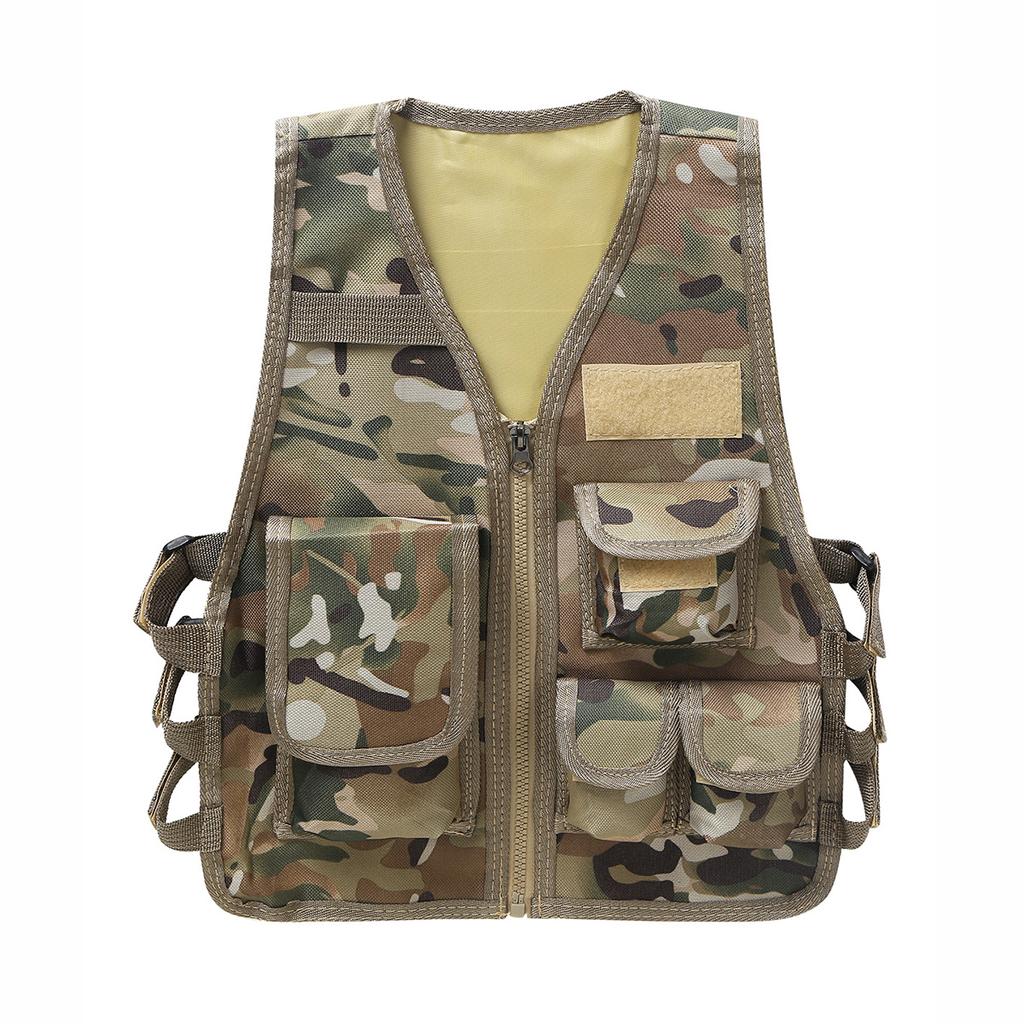 Profesyonel Tarz Çocuk Ekipmanı Airsoft CS için Yardımcı Cepli Ayarlanabilir Yelek