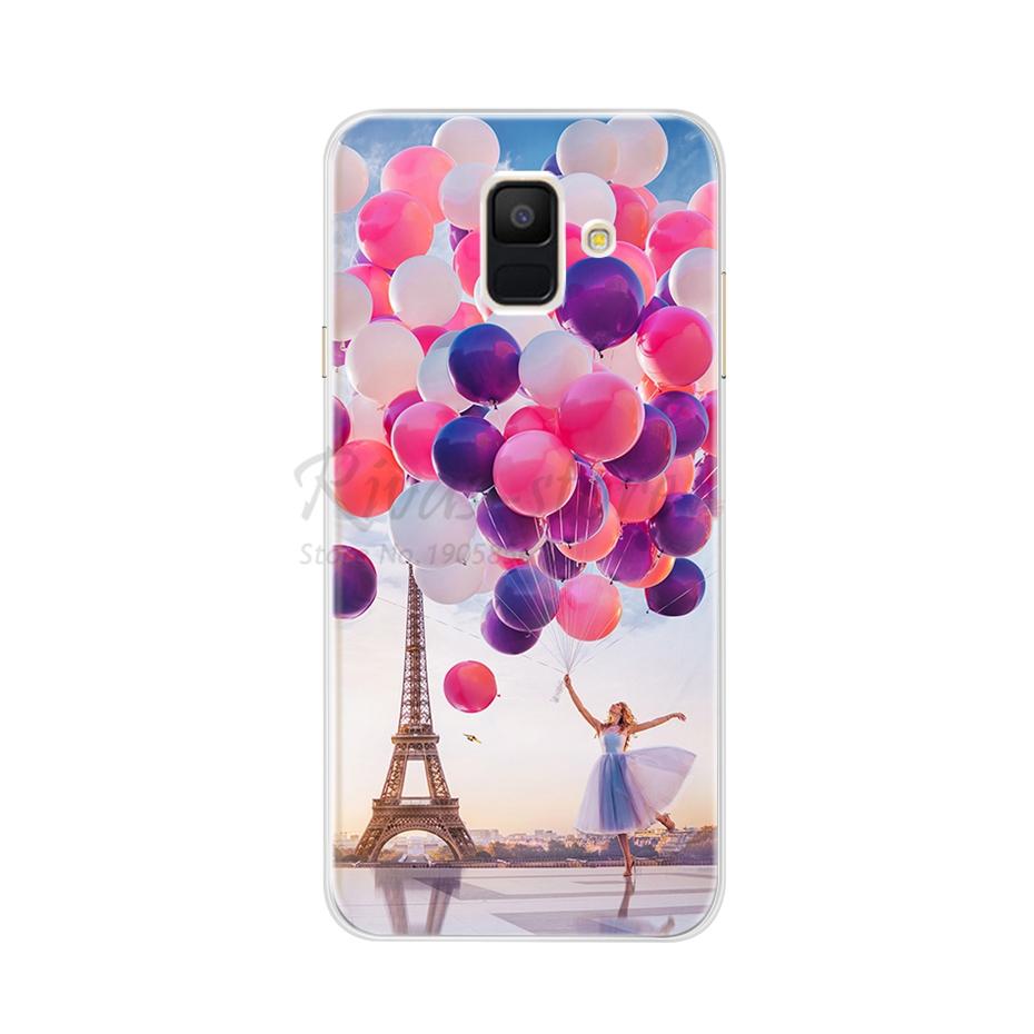 Case For Samsung Galaxy A6 2018 Transparent Cartoon Soft TPU Silicone Phone Cases Back Cover For Samsung Galaxy A6 A 6 Plus 2018