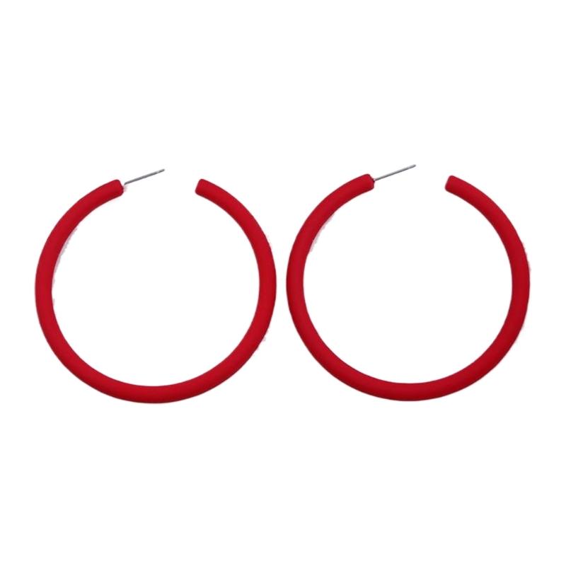 Stylish Circle Hoop Earrings Dangle Earrings Comfortable Ear Jewelry Acrylic Texture Suitable for Daily and Party Wear