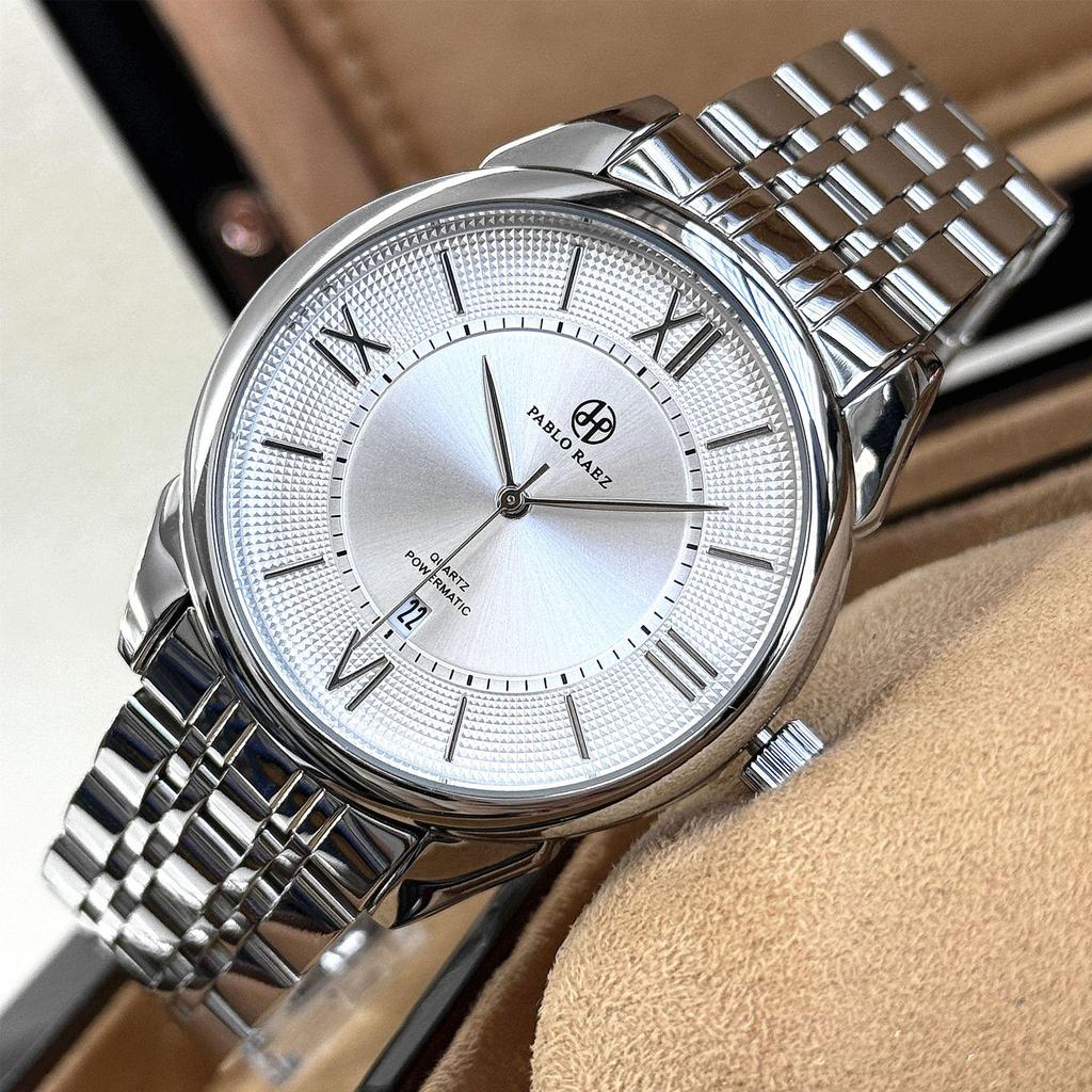 Herren Hochwertige Wasserdichte Quarz-Uhr aus Edelstahl