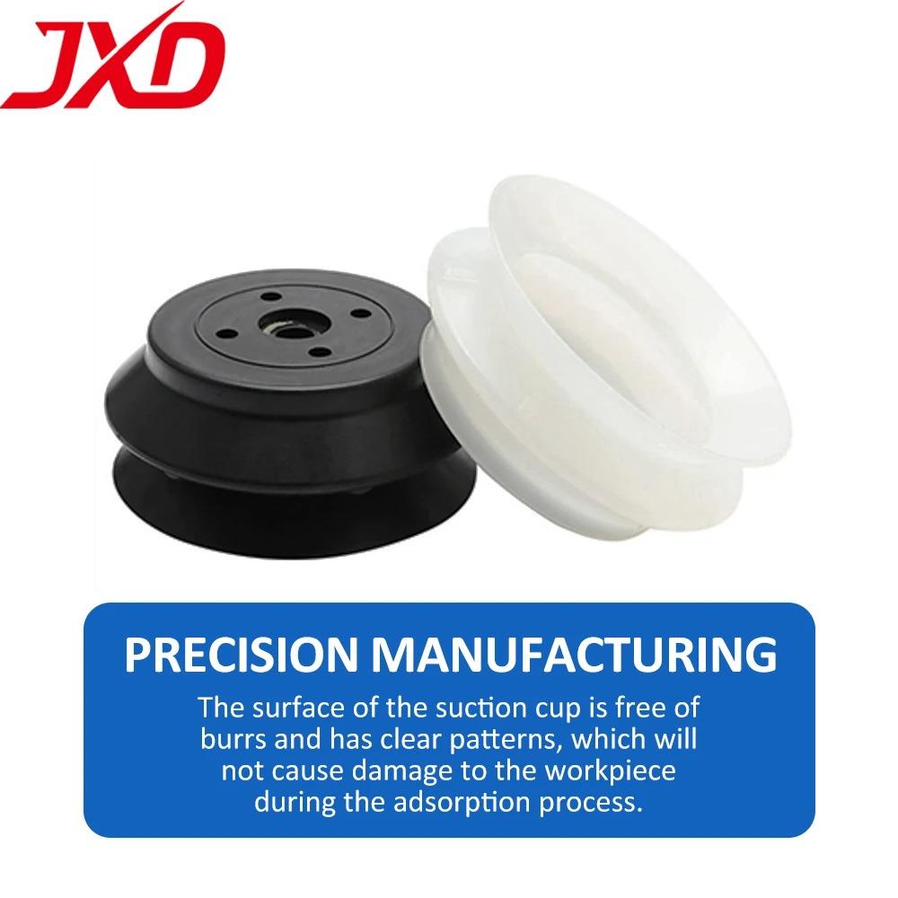 JXD ZP-H Large Flat Rib Vacuum Suction Moulded Rubber Stopper 80mm NBR Oil-Resistant Woodworking MDF Board Logistics Palletizing