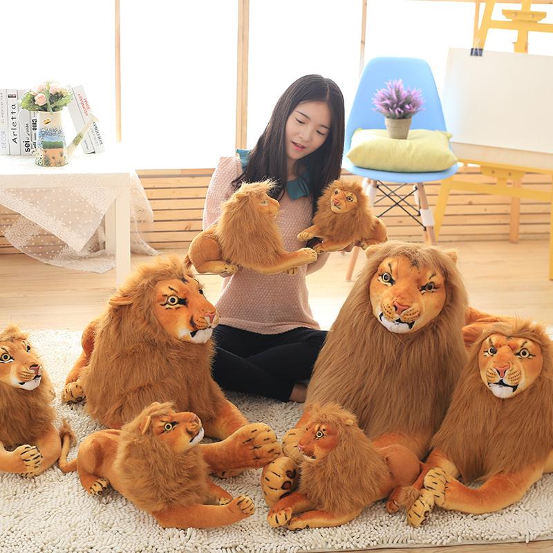 3D Simulation Plush Toys Stuffed Animal Doll Lion Toys Huggable Kids Toy Christmas Birthday Gift for Children Home Decor