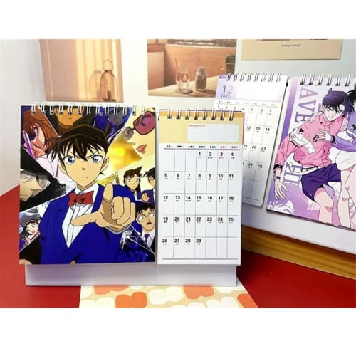 Detective Conan Merchandise Desk Calendar 2025-2026, Featuring Detective Kaito Kid and Photo, Office Supplies, Ornaments, New Year's Calendar, Home Us