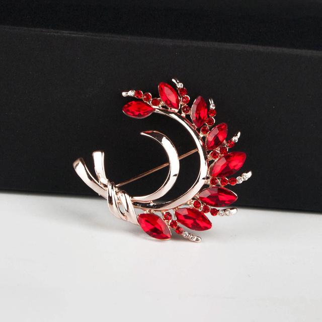 Crystal Wheat Ear Brooch Rhinestone Brooch Small Pin Alloy Corsage Crystal Corsage