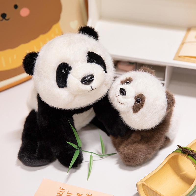 Real Life Baby Panda Plush Doll HuaHua Weighted Particles Stuffed Toys Simulation Animal Bear Room Decor Pillow Christmas Gifts