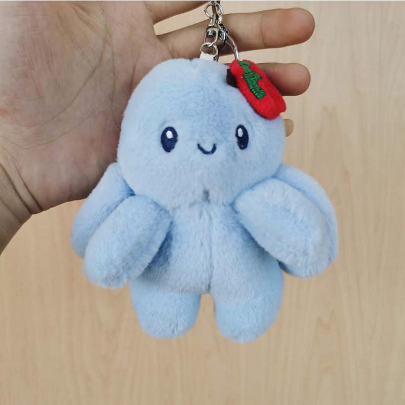 

Adorable Cartoon Strawberry Bunny Plush Keychain For Couples And Kids Book Bags синій