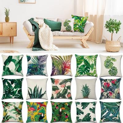Plantas tropicais cactus monstera verão decorativo almofadas capa de almofada folha de palmeira verde decoração para casa fronha