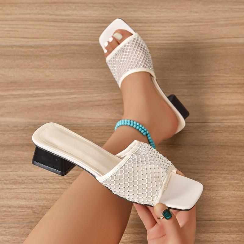 Fashion Women Sandals Slippers Summer Luxury Outdoor Casual Size 43 Women Shoes Soft Open Toe High Heels Slides  Mules Sandals