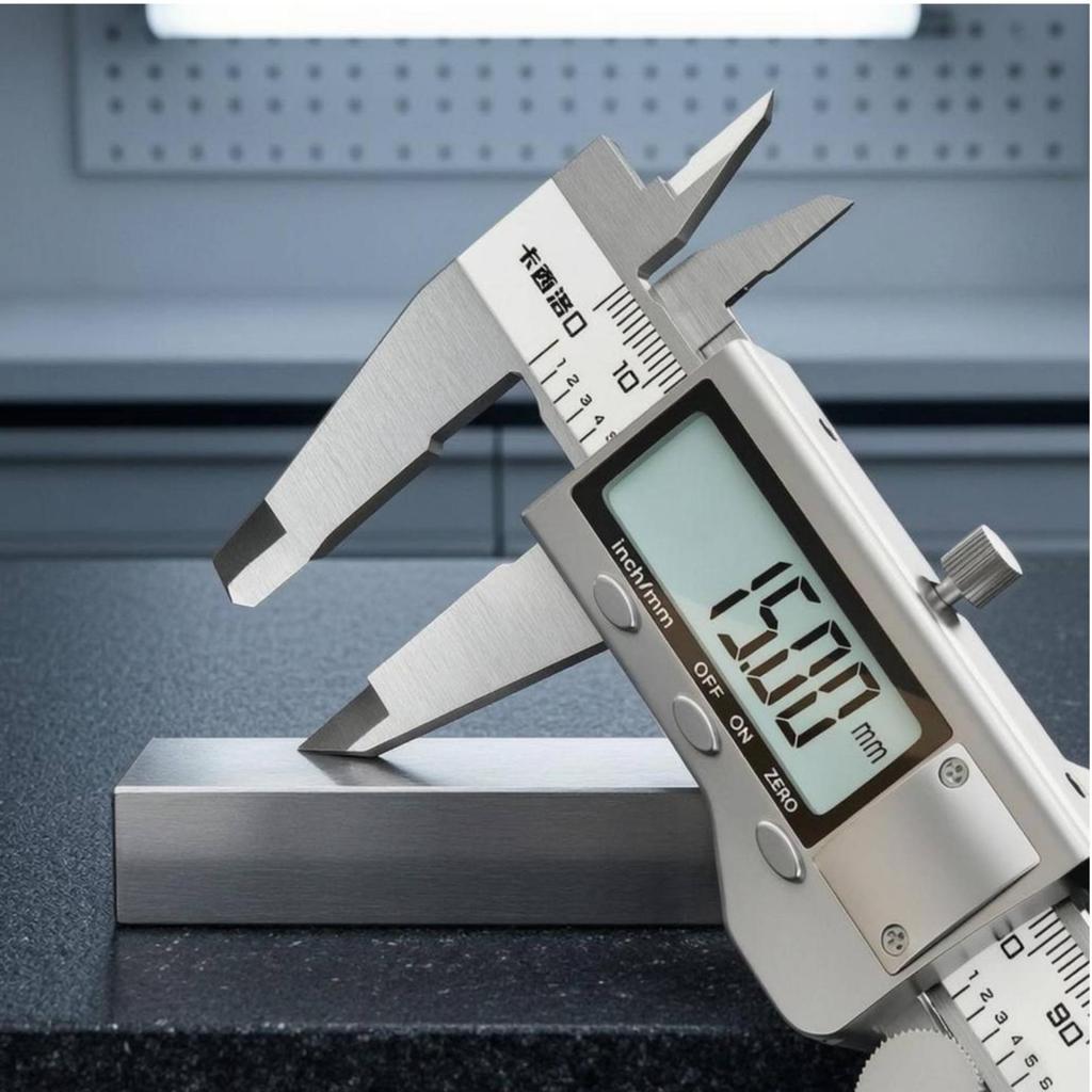 Digital Screen Caliper Metal Housing Stainless Steel 0.01 Mm