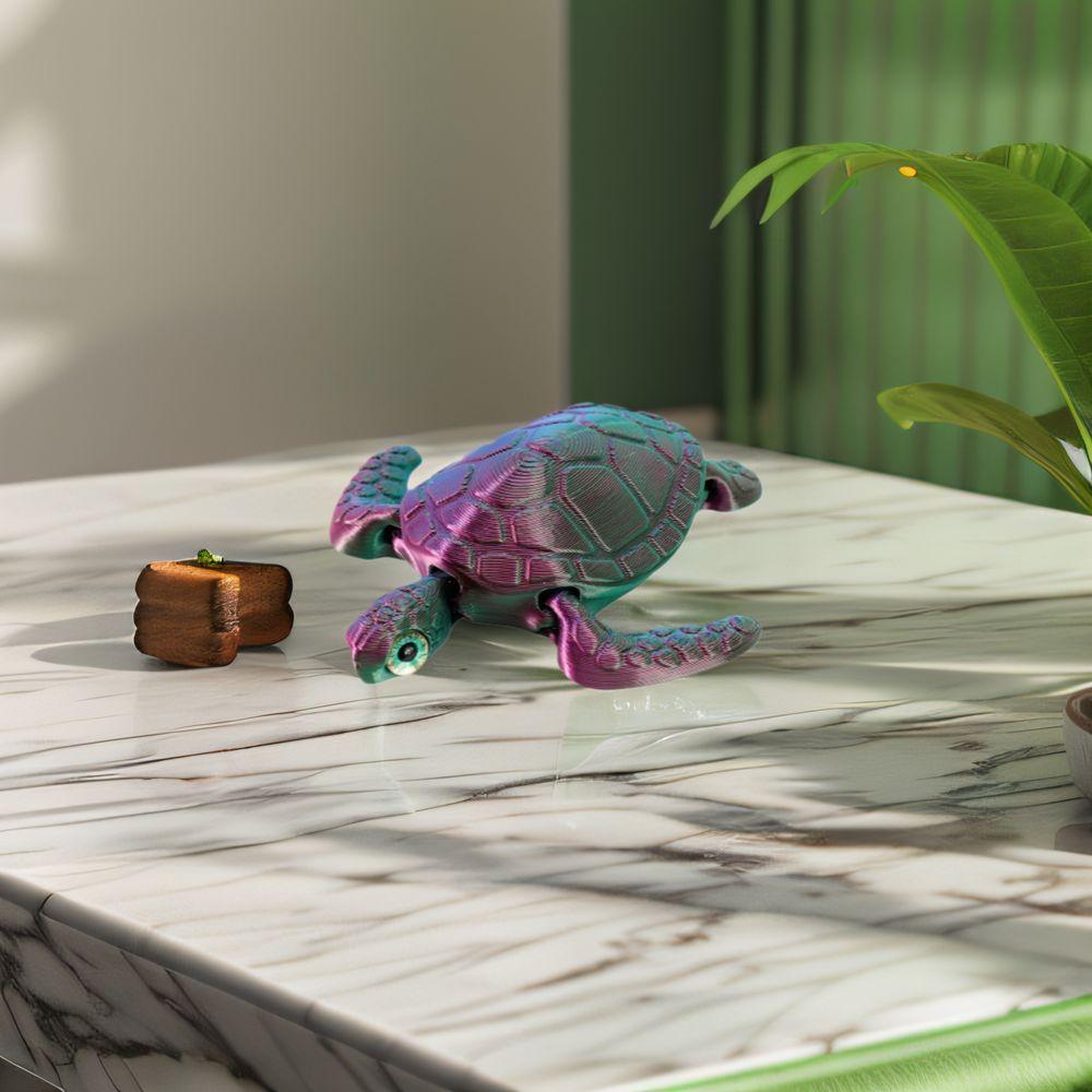 

Realistic 3D Printed Turtle Model Movable Sea Turtle Model Multi-joint Turtle Toys Children s Gift Style D