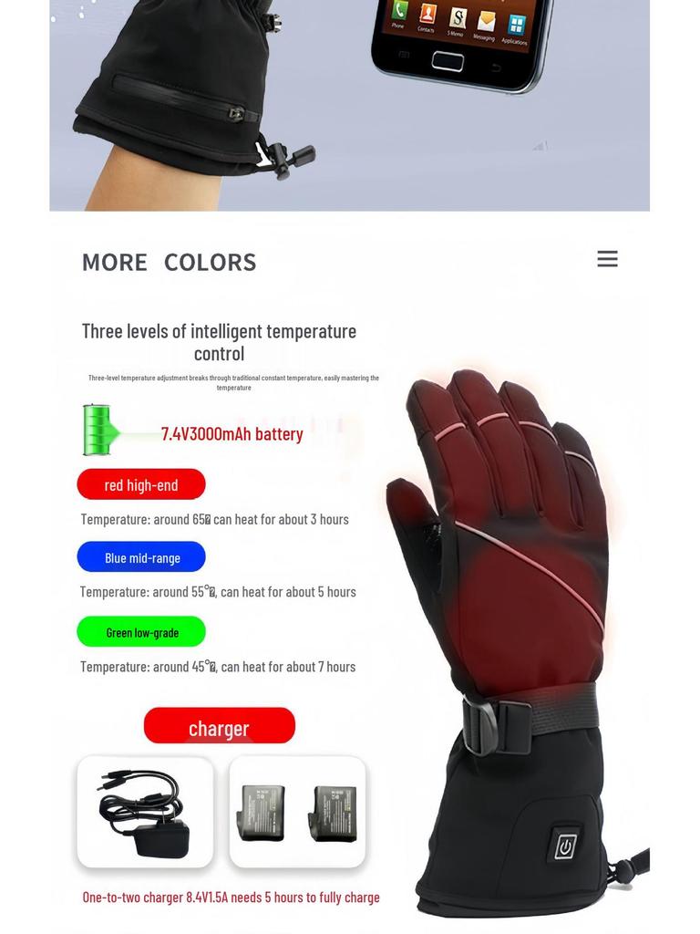 Thickened Heated Gloves: Winterproof Cycling, Skiing, and Touchscreen-Compatible