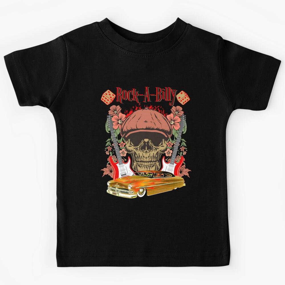 Hot Rod Art Retro Vintage Classic Car Rock-A-Billy Rat Rod Kids T-Shirt 140
