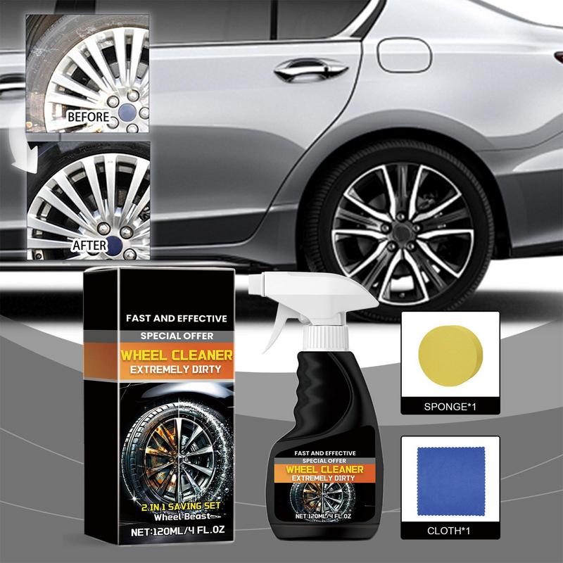 Wheel Cleaning Spray Remove Car Wheel Tire Dirt Spray Cleaner Ensures Driving Safety Tyre Grease And Brake Dust Cleaner For