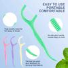 60 Piezas Hilo Dental con Sabor a Menta para Adultos, Palillos de Hilo Dental Ultra Finos, Palillos Portátiles con Hilo Dental para el Hogar y Viajes, Dental