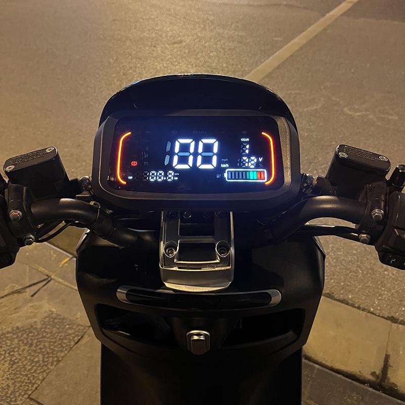 48V 60V 72V 84V 96V 108V KMH/MPH One-LIN Geschwindigkeitssensor LCD Tacho Anzeige für Elektroroller Motorrad