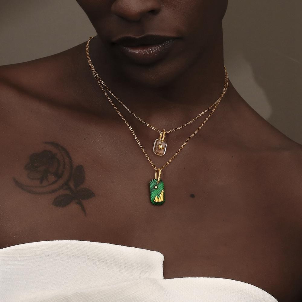 MamacitaSlay Y2K Color Acrylic Eight Pointed Star Pendant Necklaces For Women Stainless Steel Women's Jewelry Accessories Gift