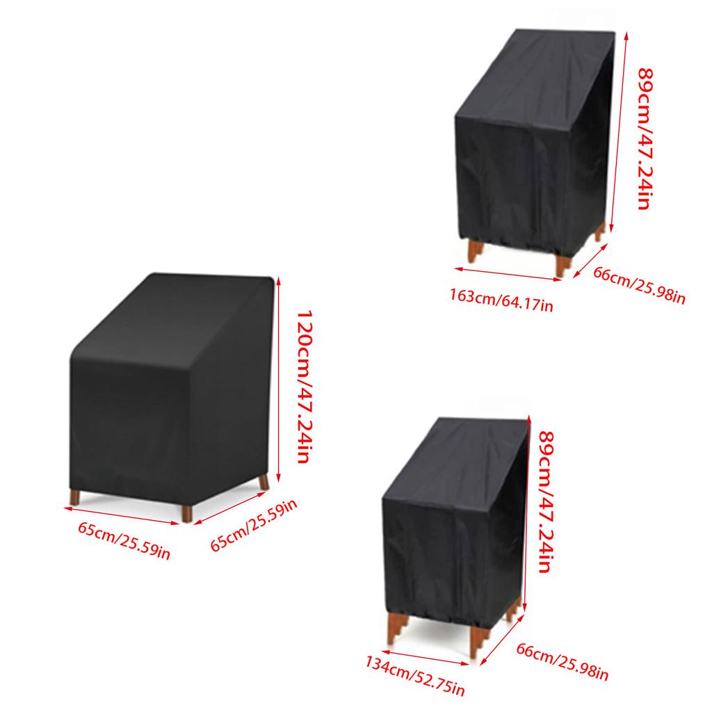 Universal Fit Stacking Chair Cover Produced Using Tear Resistant 210D Strong Fabric Including Storage Bag