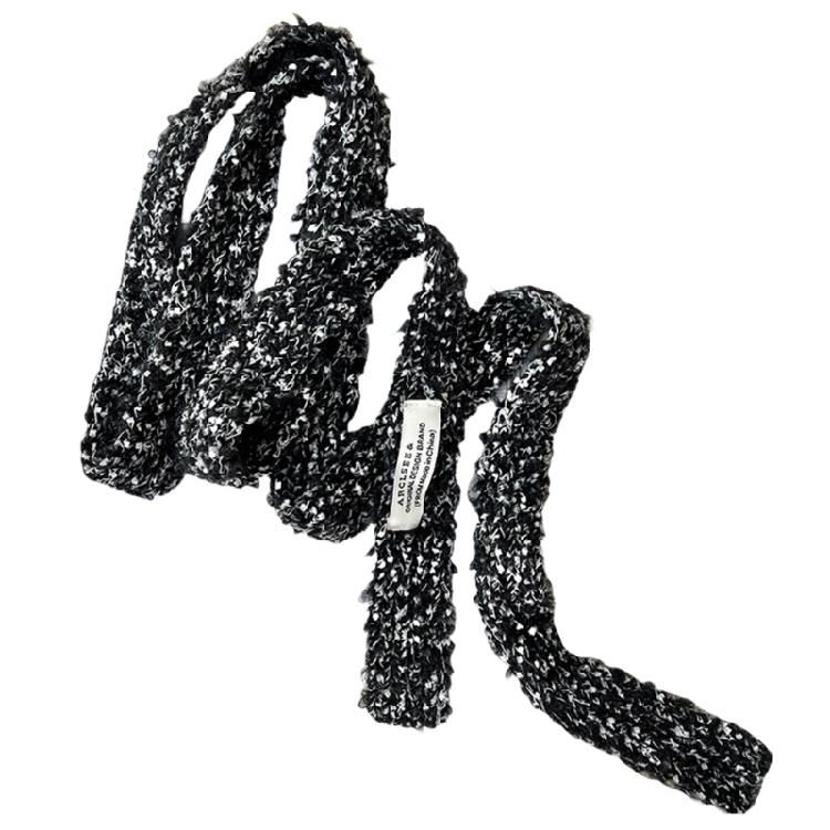 Women Skinny Scarf Thin Choker Knit Belt Long Tie Scarf Bag Handle Wrap